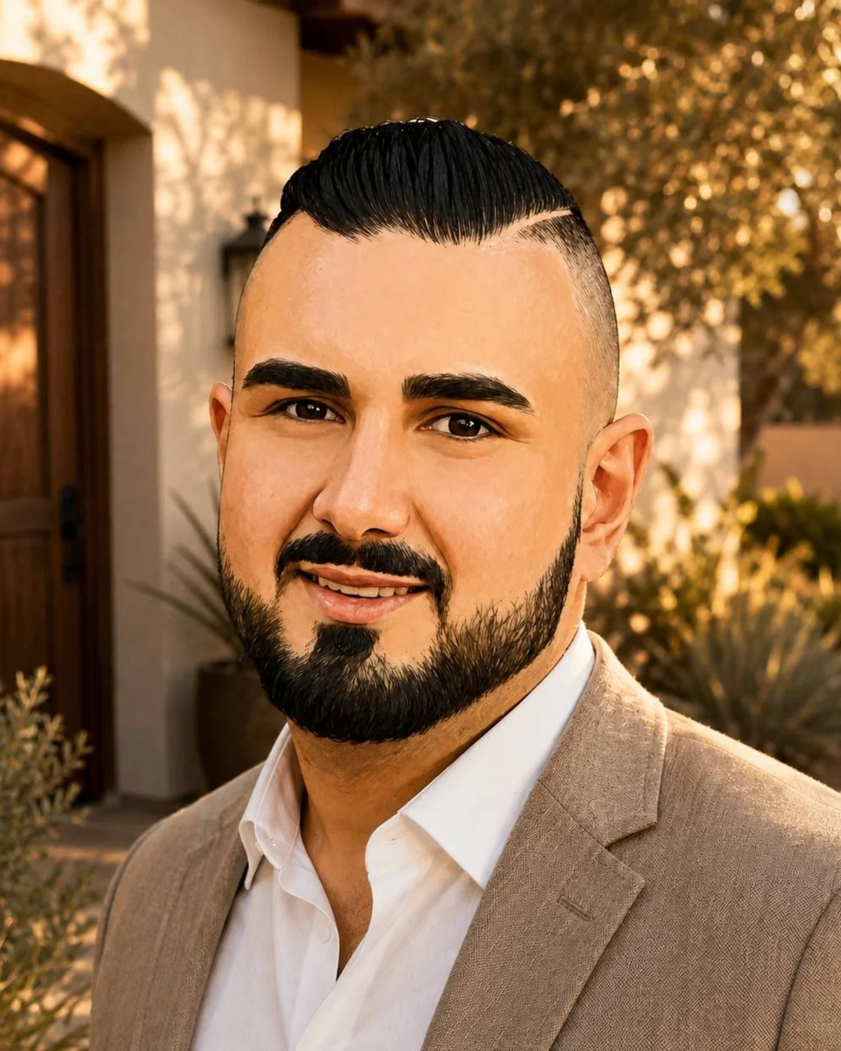 Tony Shakbazyan, broker of record at SBZ Real Estate, outside a Southern California home