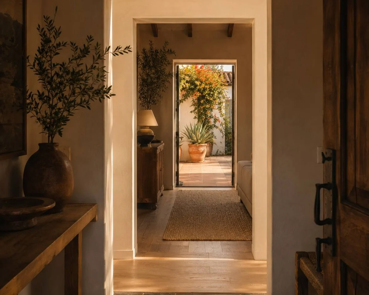 Open garden gate and path leading to a Studio City bungalow